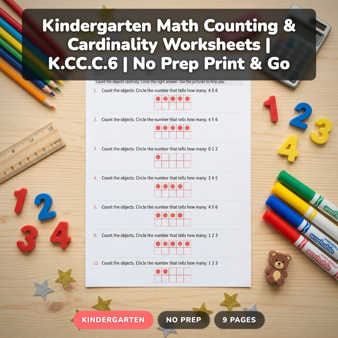 How to Teach Counting & Cardinality in Kindergarten: 5 Strategies That Work