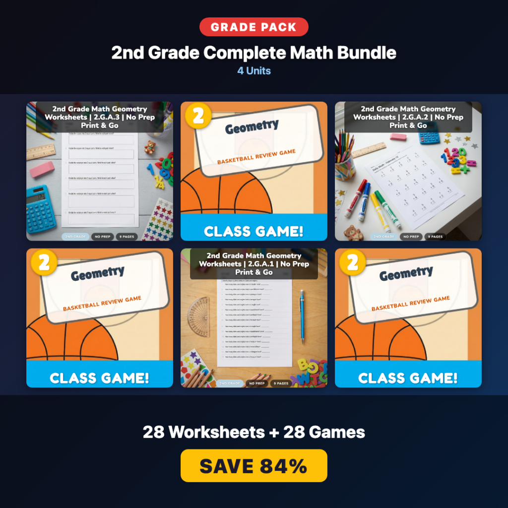 Complete 2nd Grade Math Resources: 28 Worksheets & Games