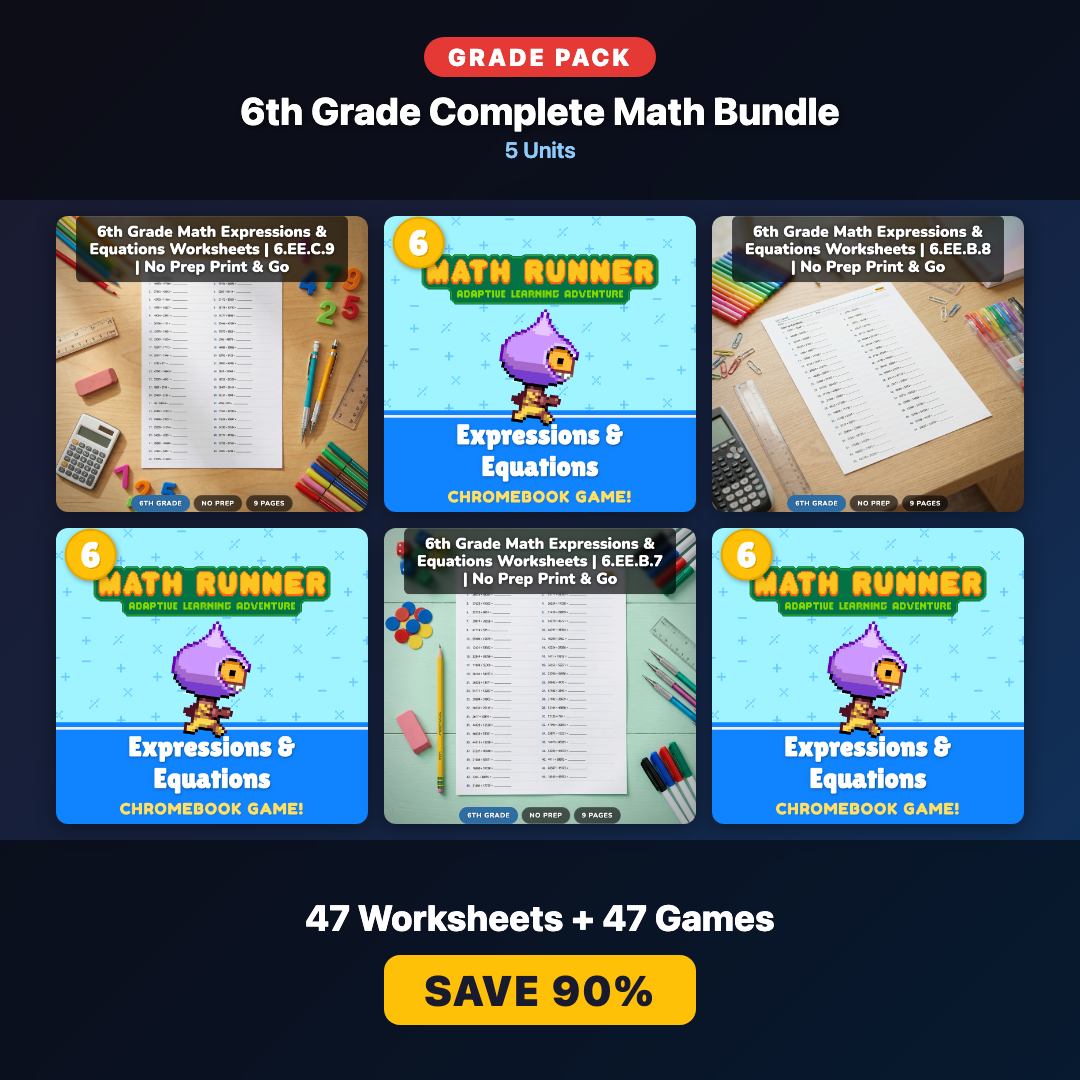 Complete 6th Grade Math Resources: 47 Worksheets & Games