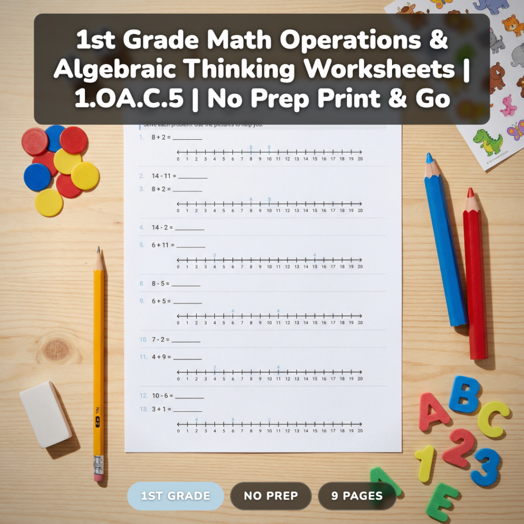 How to Teach Operations & Algebraic Thinking in 1st Grade: 5 Strategies That Work (+ Free Practice)